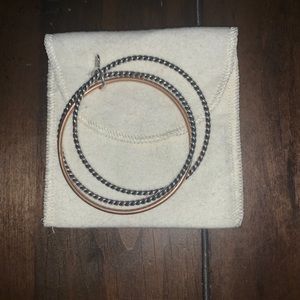 James Avery Bronze Silver Twist Bangle